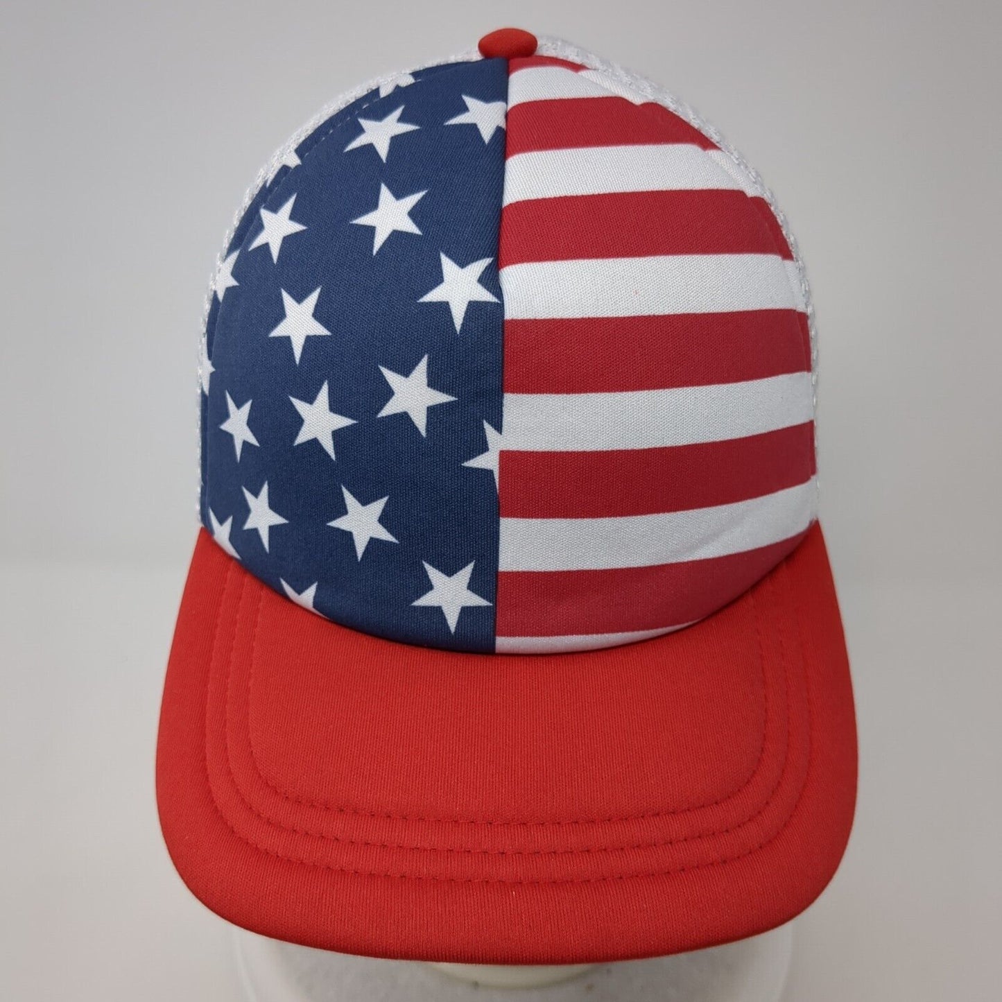 American Flag Snapback Mesh Back Trucker Hat Multi One Size Wemco
