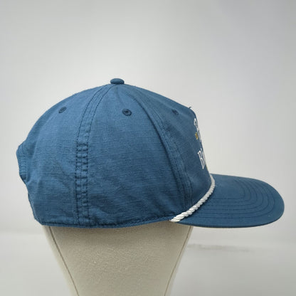 Pabst Blue Ribbon 5 Panel Hat One Size Snapback Rope White Beer Logo Gold Brim