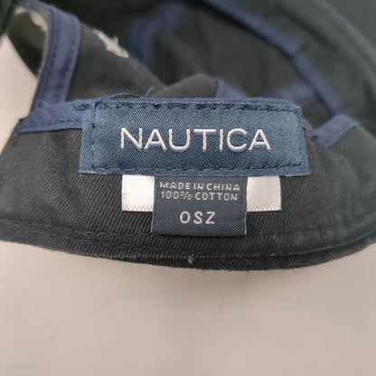Nautica Slideback Hat Black One Size Adjustable Embroidered 6 Panel