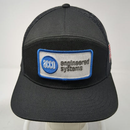 Cap America Trucker Hat Black One Size Acco Engineered Systems Mesh Snapback