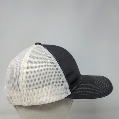 1776 Snapback Trucker Hat Gray One Size Adjustable Mesh Back Port Authority