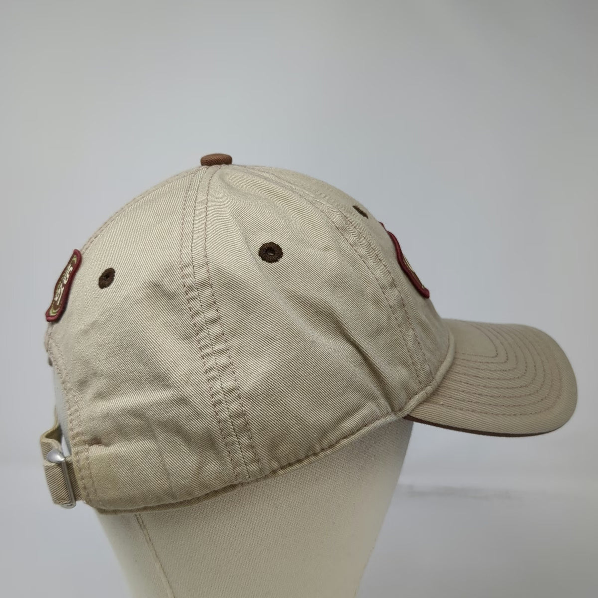 Cabela's Baseball Cap Beige Brown One Size 1961 Outdoor Gear Slideback Logo Hat