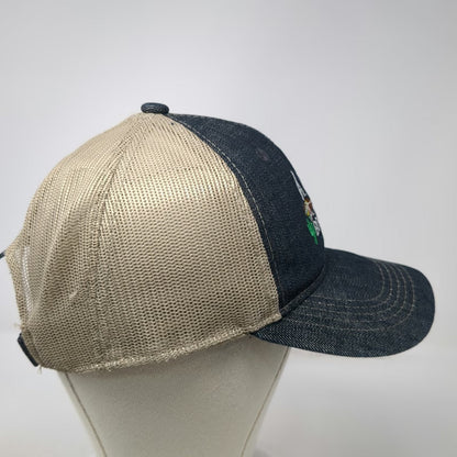 Outdoor Baseball Cap Blue One Size Mesh Back Denim Strapback Boutique Arrow Hat