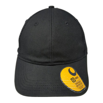 Carhartt Trucker Hat Black One Size Mesh Snapback Force Sweatband Logo Work Cap