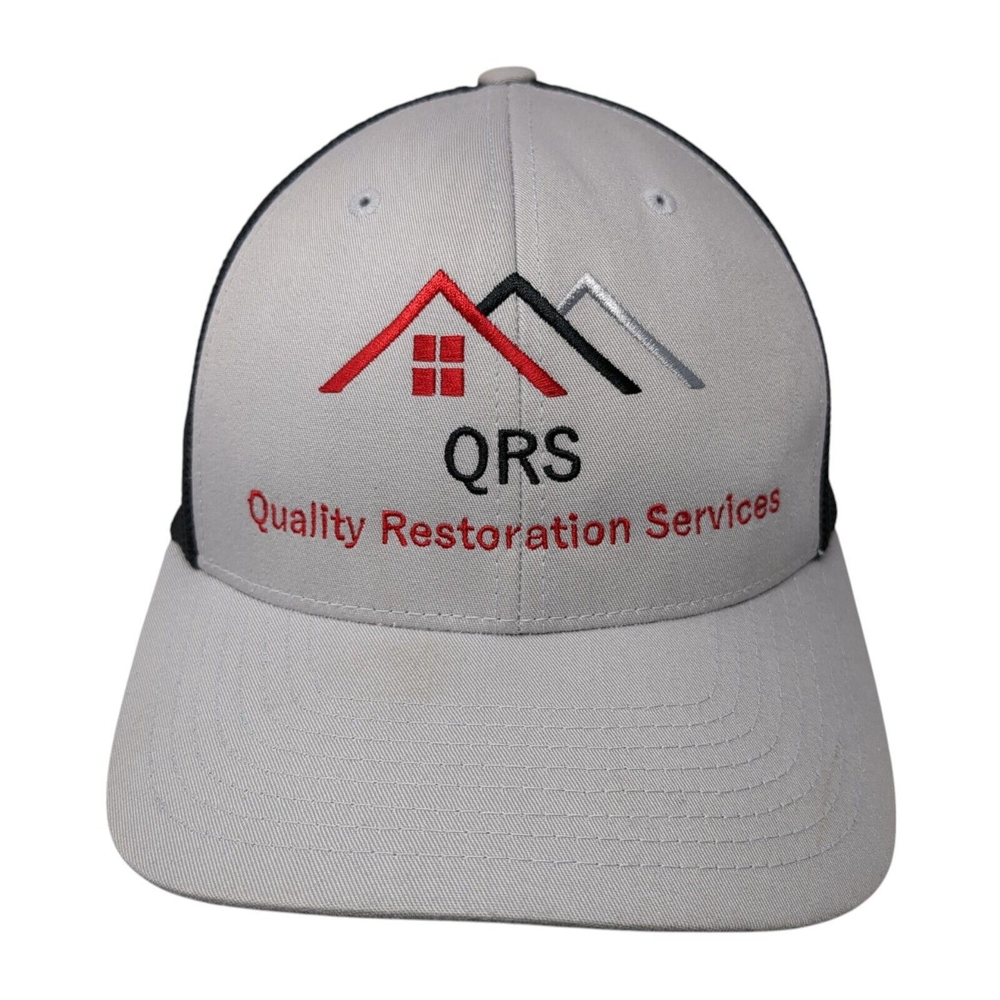 QRS Quality Restoration Services Fitted Trucker Hat Gray S/M Port Authority