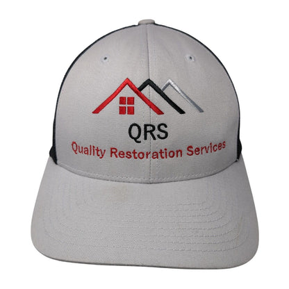 QRS Quality Restoration Services Fitted Trucker Hat Gray S/M Port Authority