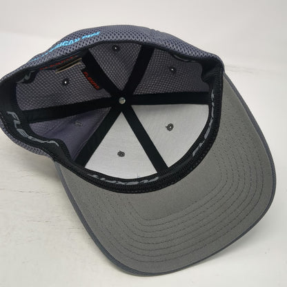 Flexfit Baseball Cap Gray M NapSteel North American Pipe Mesh Stretch Fit Hat