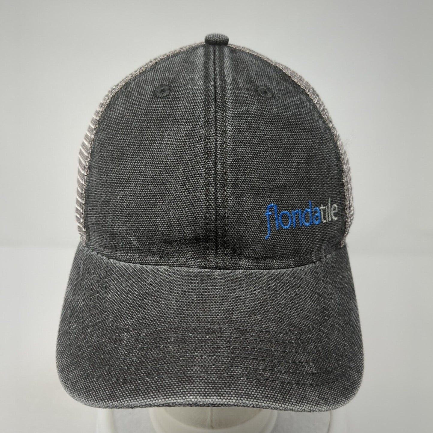 Floridatile Snapback Trucker Hat Gray OS Adjustable Embroidered Mesh Legacy