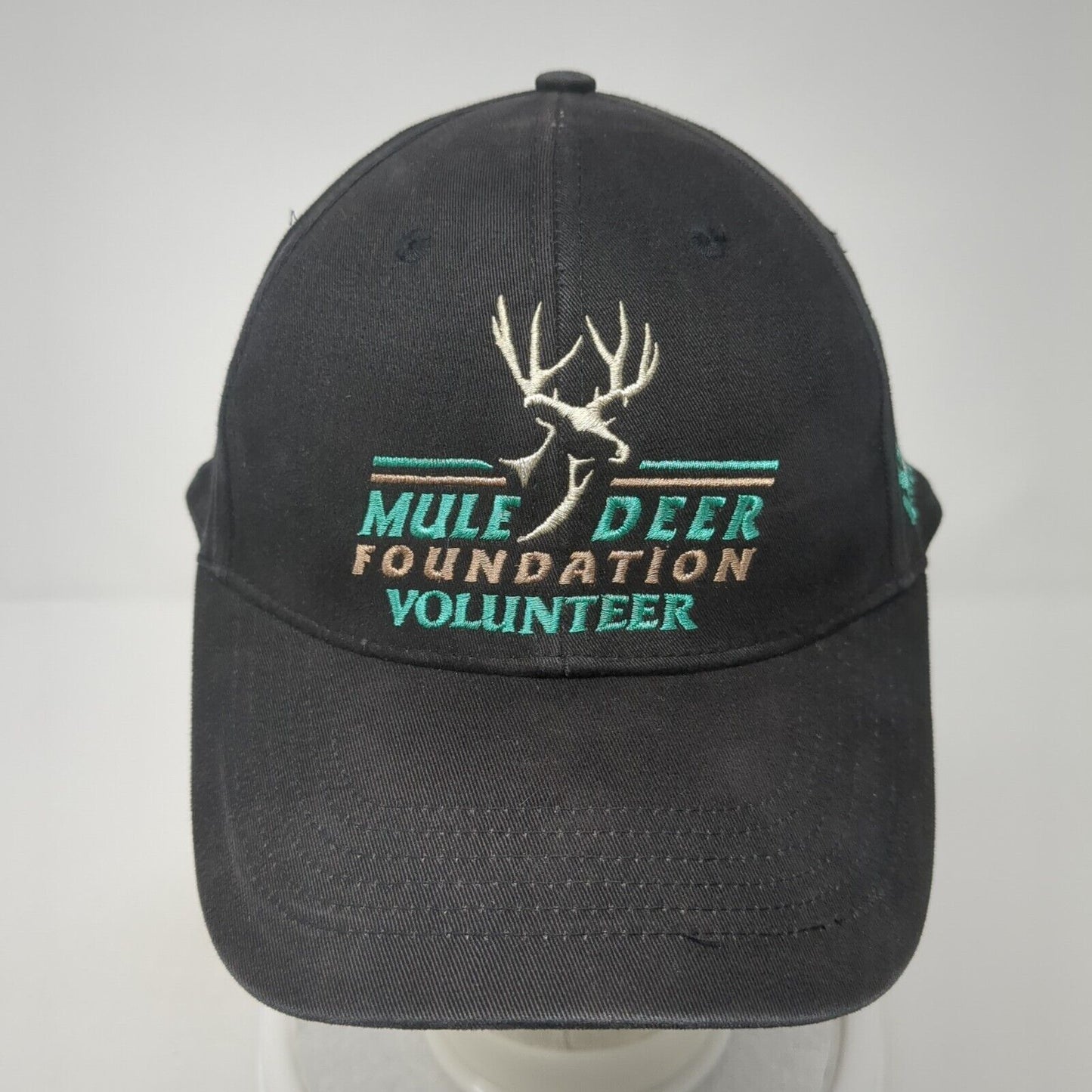 Mule Deer Foundation Slideback Hat Black One Size Adjustable Sportsman Headwear