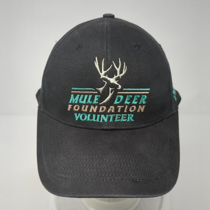 Mule Deer Foundation Slideback Hat Black One Size Adjustable Sportsman Headwear