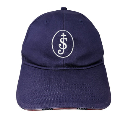 Port Authority Strapback Hat Blue OS Adjustable Embroidered Patriotic Cotton