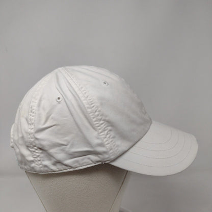 Nike Strapback Hat White OSFA Adjustable Embroidered Swoosh Logo 6 Panel