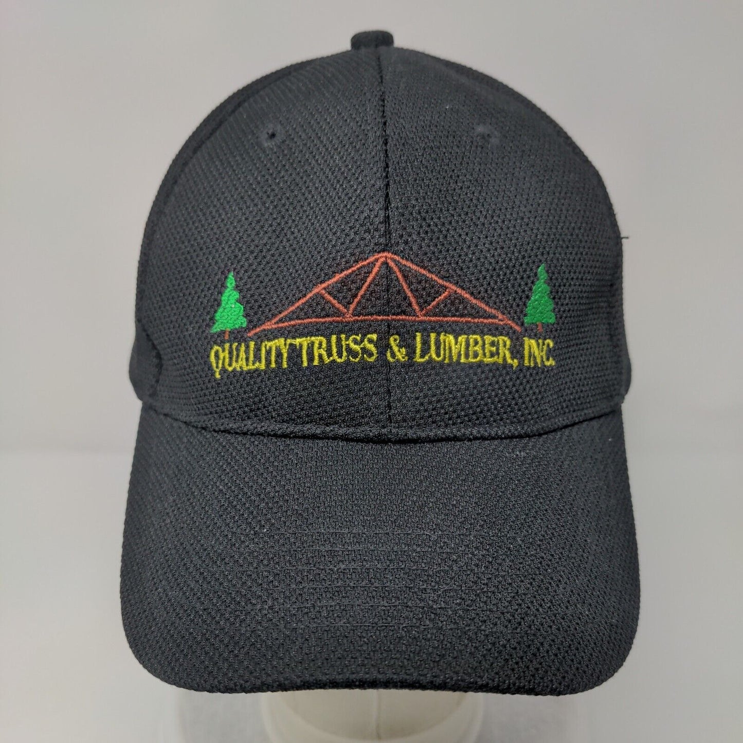 Quality Truss & Lumber Inc Fitted Hat Black OSFA Embroidered 6 Panel Polyester