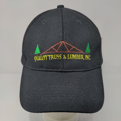 Quality Truss & Lumber Inc Fitted Hat Black OSFA Embroidered 6 Panel Polyester