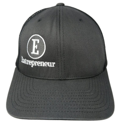 Yupoong Trucker Hat Gray One Size Entrepreneur Logo Embroidered Mesh Snapback