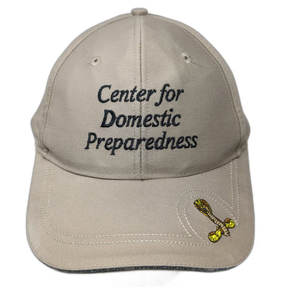 NLM Center for Domestic Preparedness Hat Beige Baseball Cap One Size Logo