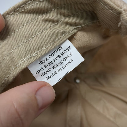 One&Only Palmilla Cotton Baseball Cap Beige One Size Strapback Curved Brim Hat