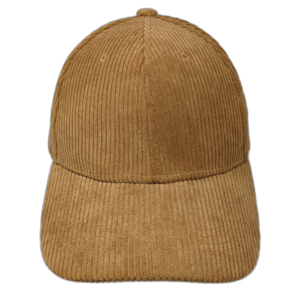 Baseball Cap Brown One Size Corduroy Solid Strapback Adjustable Blank Hat
