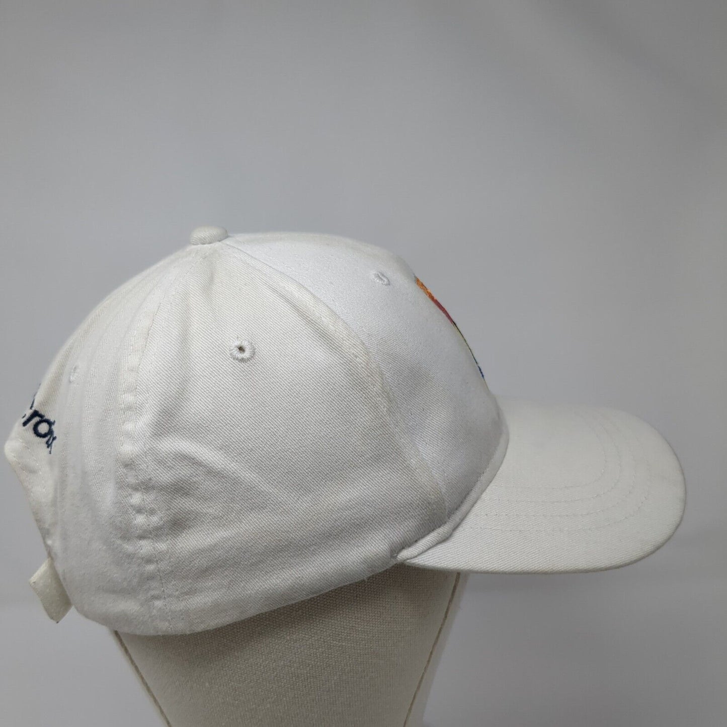 La Croix Strapback Hat White OSFA Adjustable Embroidered 6 Panel