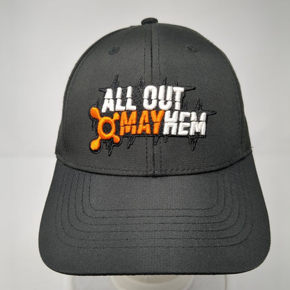 All Out Mayhem Strapback Hat Black One Size Adjustable Embroidered Breathable