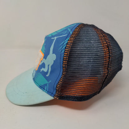 Unbranded Boy's Toddler Stretchy Mesh Back Hat Blue Size 2T-5T Embroidered Logo