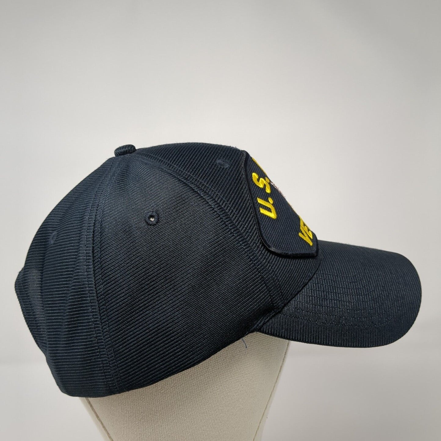 U.S. Navy Veteran Snapback Hat Blue One Size Adjustable Embroidered Eagle Crest