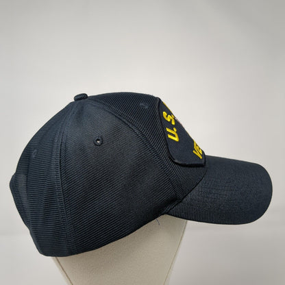 U.S. Navy Veteran Snapback Hat Blue One Size Adjustable Embroidered Eagle Crest