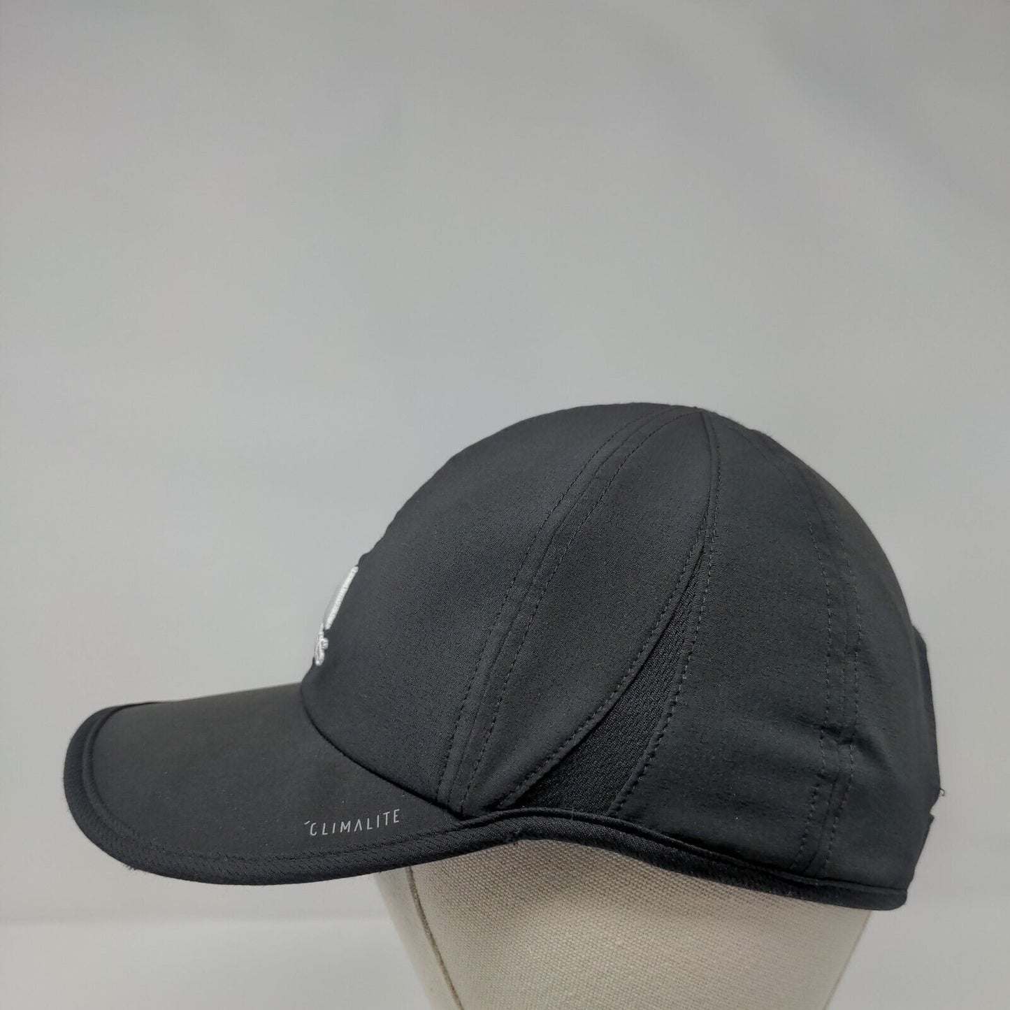 Adidas Climalite Strapback Hat Black One Size 3 Stripes Embroidered