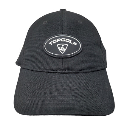 Topgolf Patch Fitted Hat Black Large/XL 6 Panel Vent Holes Callaway