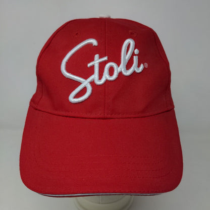 Stoli Vodka Men's Strapback Hat Red Adjustable Embroidered Logo Beer