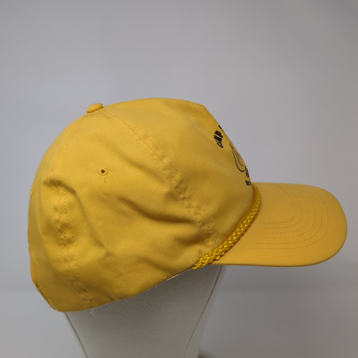 Cap St. Maur Snapback Hat Yellow One Size Adjustable 6 Panel Rope KC Caps