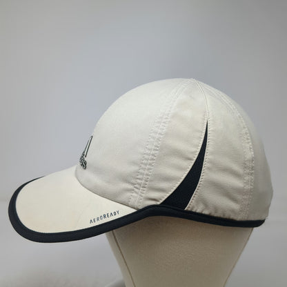 Adidas Baseball Cap Beige One Size AEROREADY Logo Breathable Slideback Hat Mesh