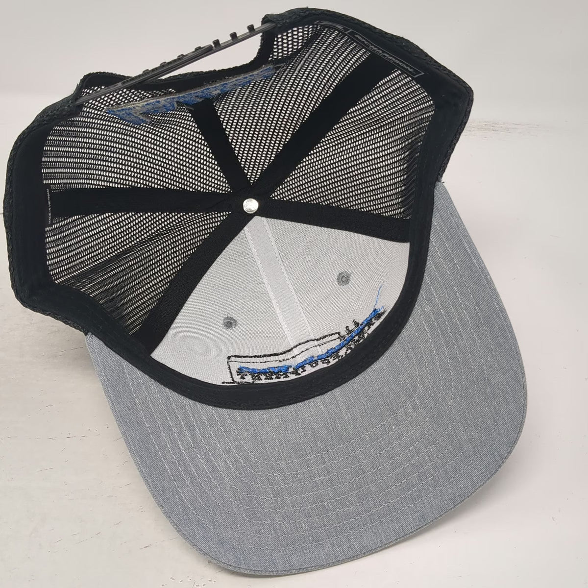 Richardson Trucker Hat Gray One Size Snapback Mountain West Laird Farm Equipment