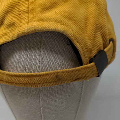 Unbranded Slideback Hat Yellow One Size Adjustable Vented Holes 6 Panel Blank