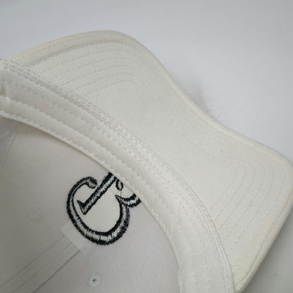 Otto Beechcraft Baseball Cap White One Size Slideback Side Logo 100% Cotton Hat
