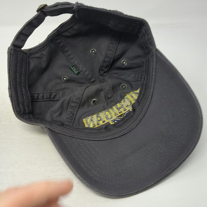 Michigan Wolverines NCAA Legacy Gray Blue Yellow One Size Cap Slideback Logo Hat