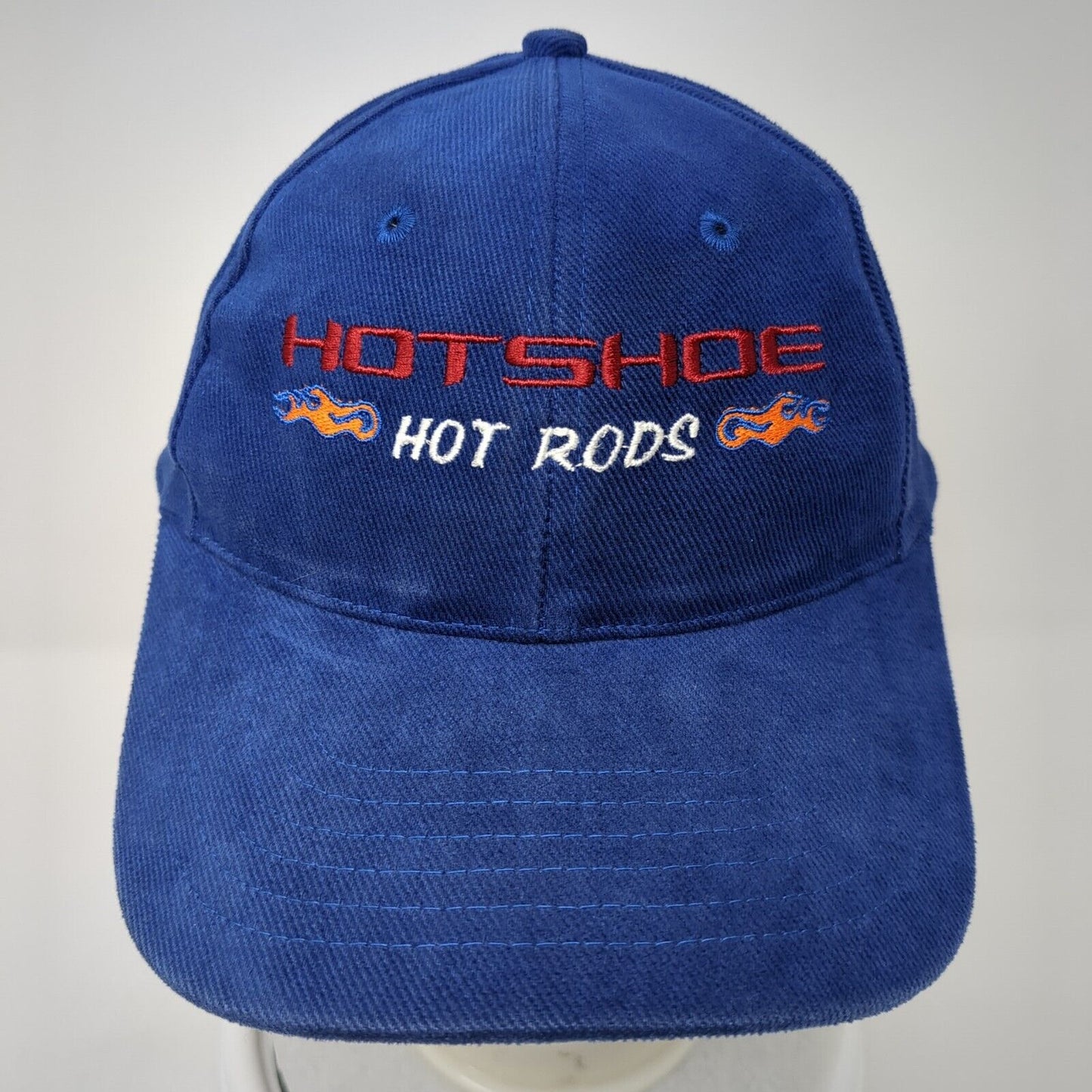 Hot Shoe Hot Rods Slideback Hat Blue OS Adjustable Embroidered Port and Company
