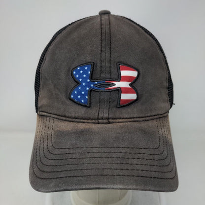 Under Armour Snapback Mesh Back Trucker Hat Black OSFA Embroidered