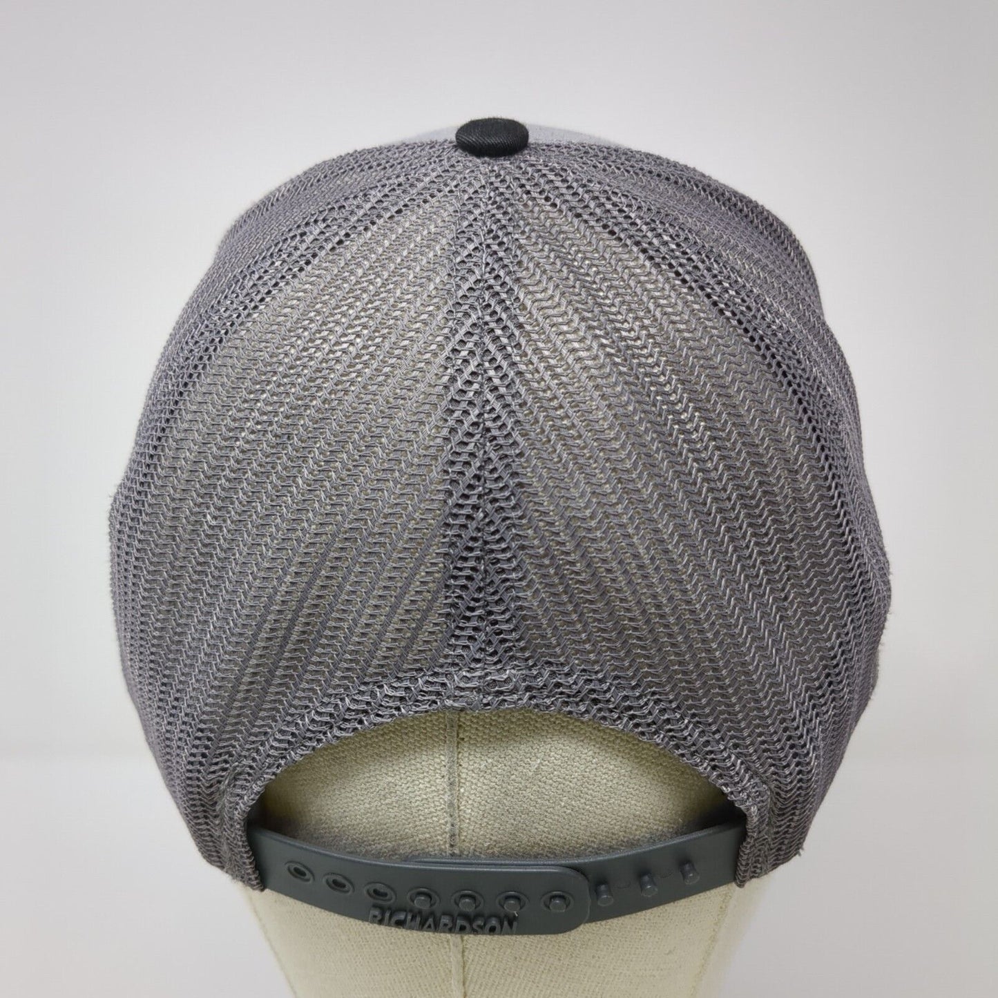 Richardson Snapback Trucker Hat Gray One Size Mesh Back Logo Patch