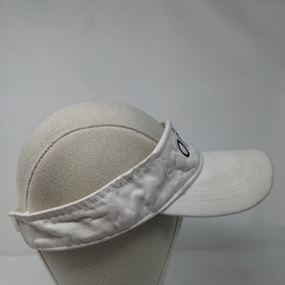 Olivia Strapback Visor Hat White One Size Embroidered Alternative