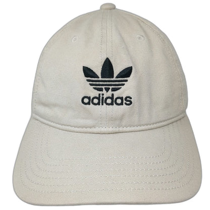 Adidas Originals Trefoil Baseball Cap Beige One Size Slideback Cotton Logo Hat