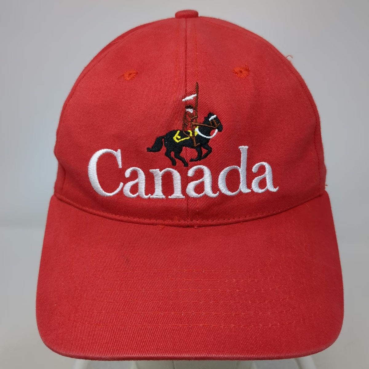 RCMP Elite Baseball Cap Red White One Size Canada Mountie Horse Embroidery Hat