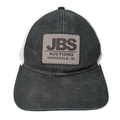 JBS Auctions Homedale ID Ponyback Trucker Hat Black OS Mesh Back Outdoor Cap
