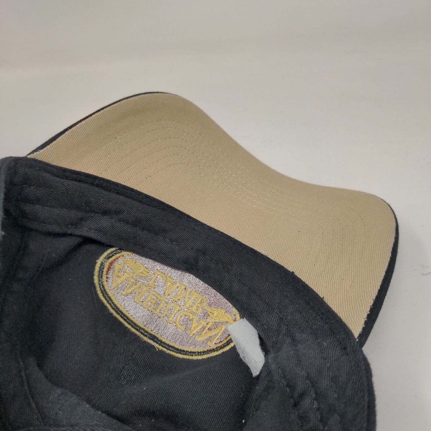 American Lamb Slideback Hat Black One Size Embroidered Vent Holes