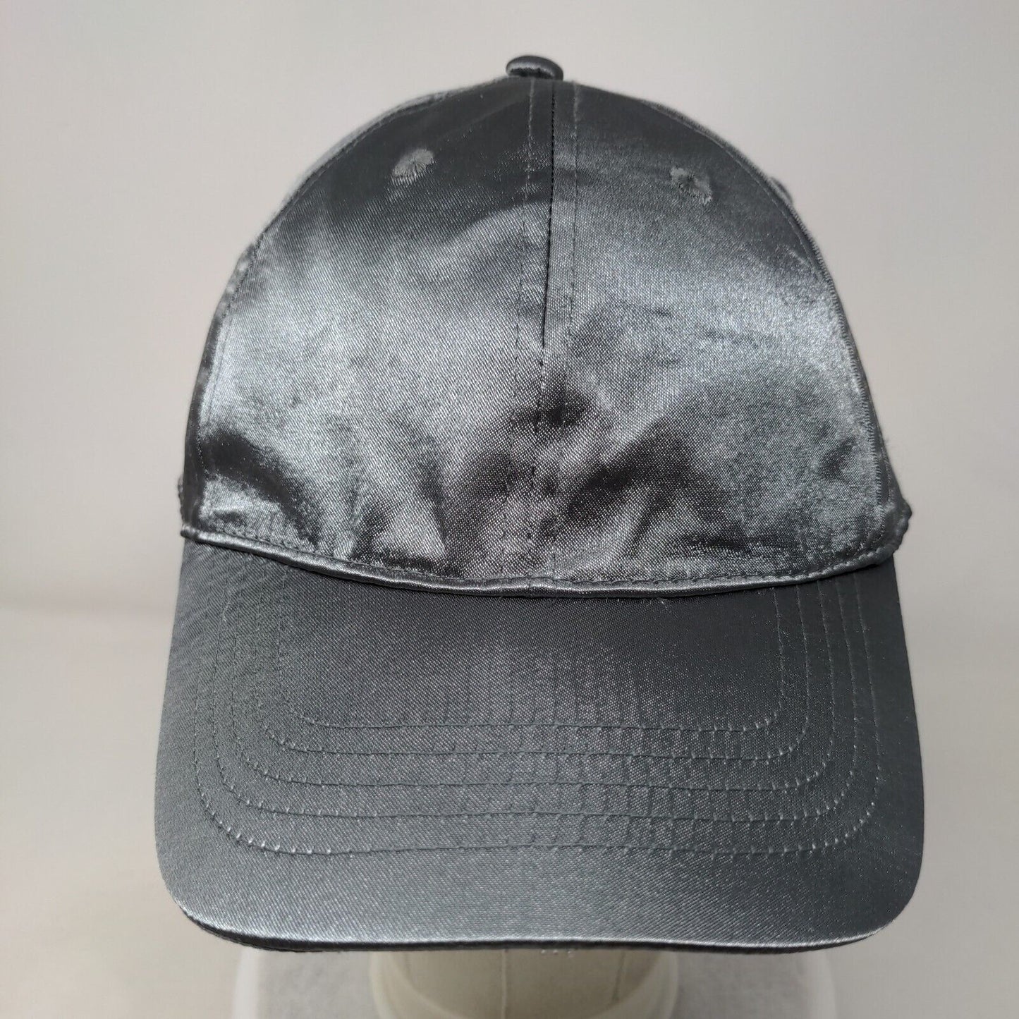 Unbranded Slideback Hat Gray OSFM Adjustable Vented Holes 6 Panel Blank