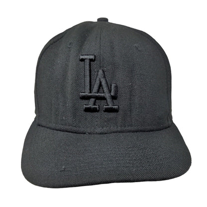 LA Dodgers Fitted Hat Black Size 7 1/2 Embroidered Logo New Era Joseline