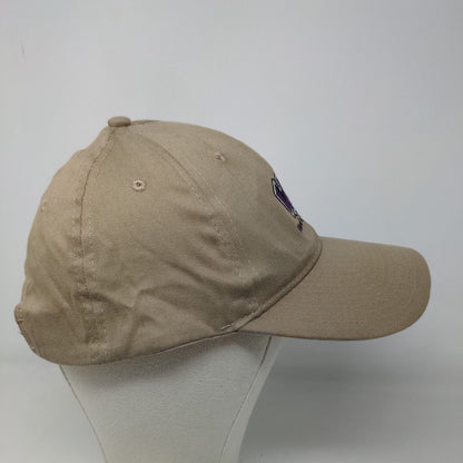 KC Men's Strapback Hat Tan Size OSFM Embroidered WOW Word of the Week Logo