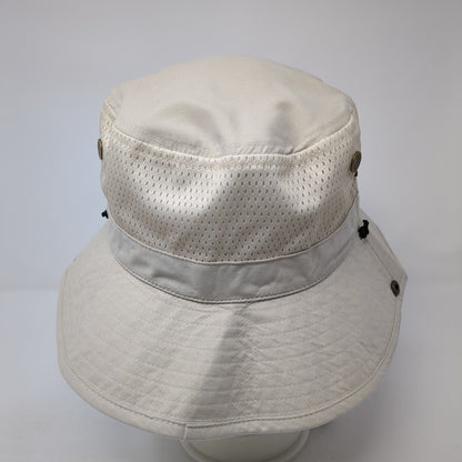 CSI Bucket Hat Tan One Size Adjustable Chin Strap Foldable Brim Outdoor