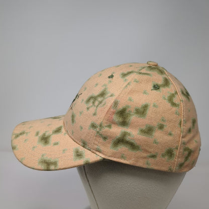 Stussy Snapback Orange One Size Digital Camo Skull Logo Canvas Hat 6 Panel