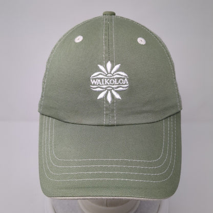 Waikoloa Hawaii Strapback Hat Green One Size Adjustable Embroidered Cotton